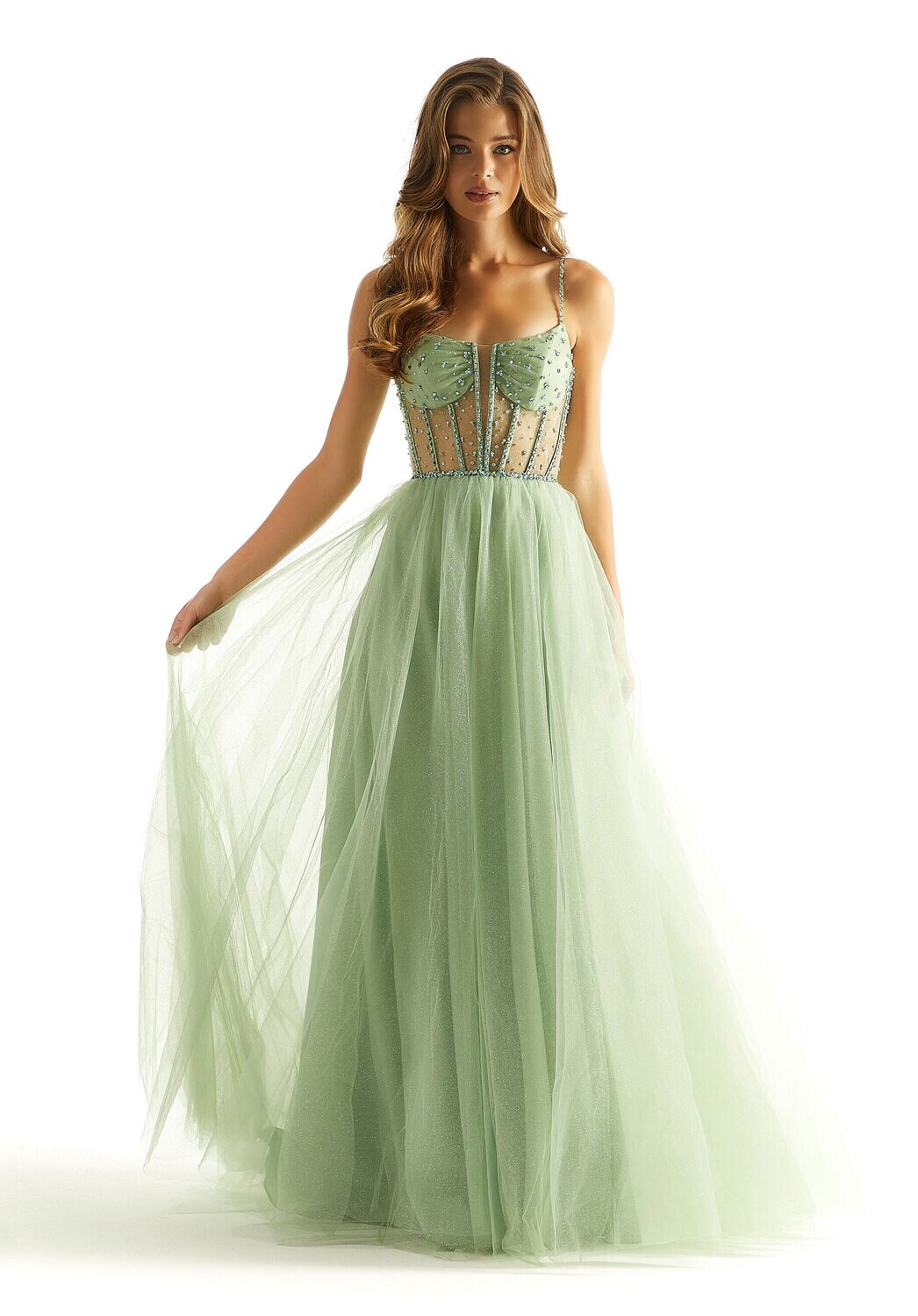 Morilee Prom Dress 49069 Sage Size 2