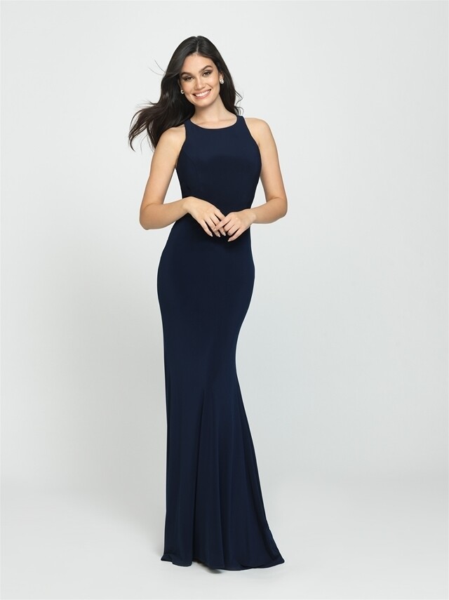 Madison James Dress 19-104 Navy Size 8
