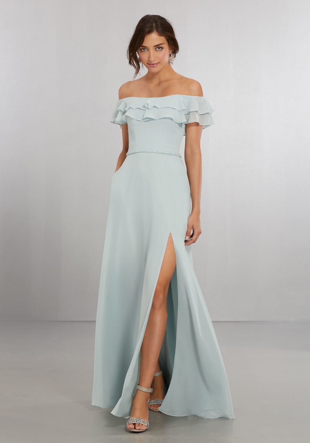 Morilee Bridesmaid Dress 21562 Sky Size 10