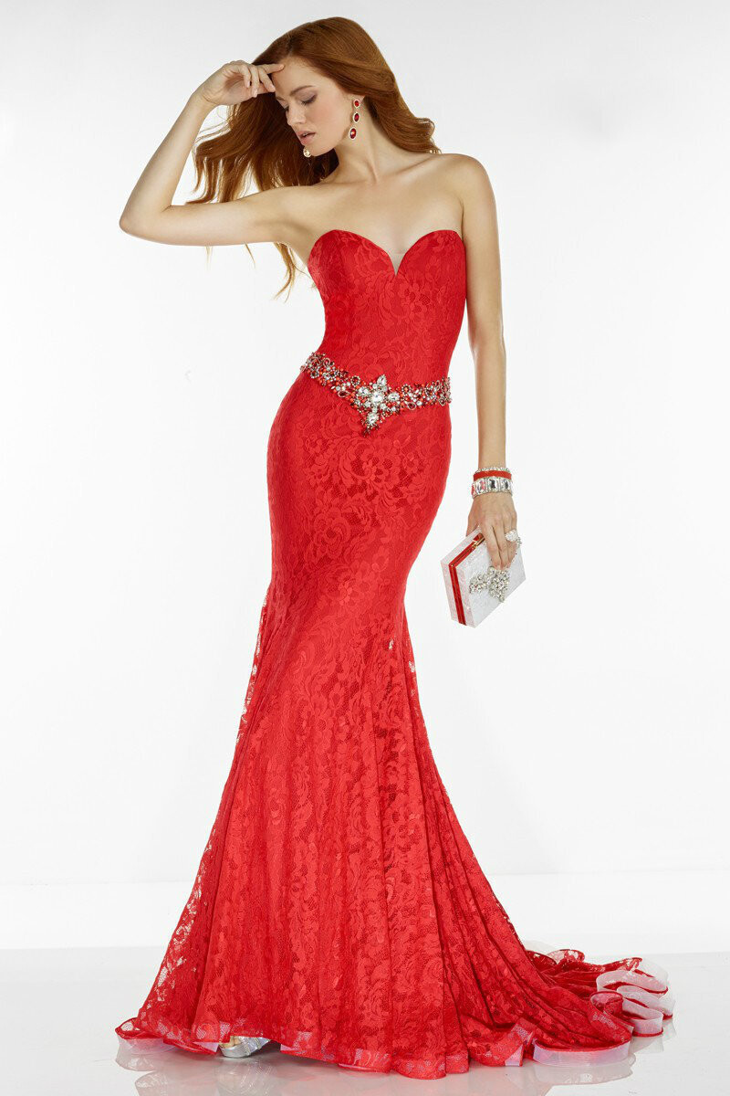 Alyce Paris Dress 6502 Red Size 14
