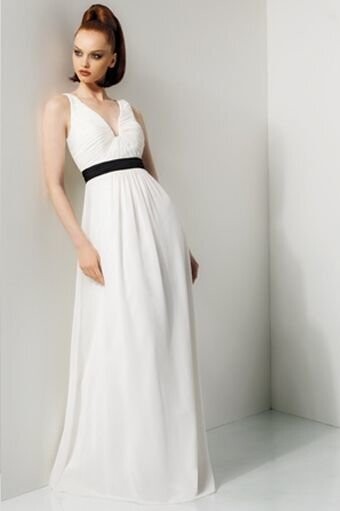 Bari Jay Bridesmaid  Dress 649 Ivory Size 10