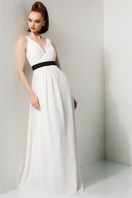 Bari Jay Bridesmaid  Dress 649 Ivory Size 10