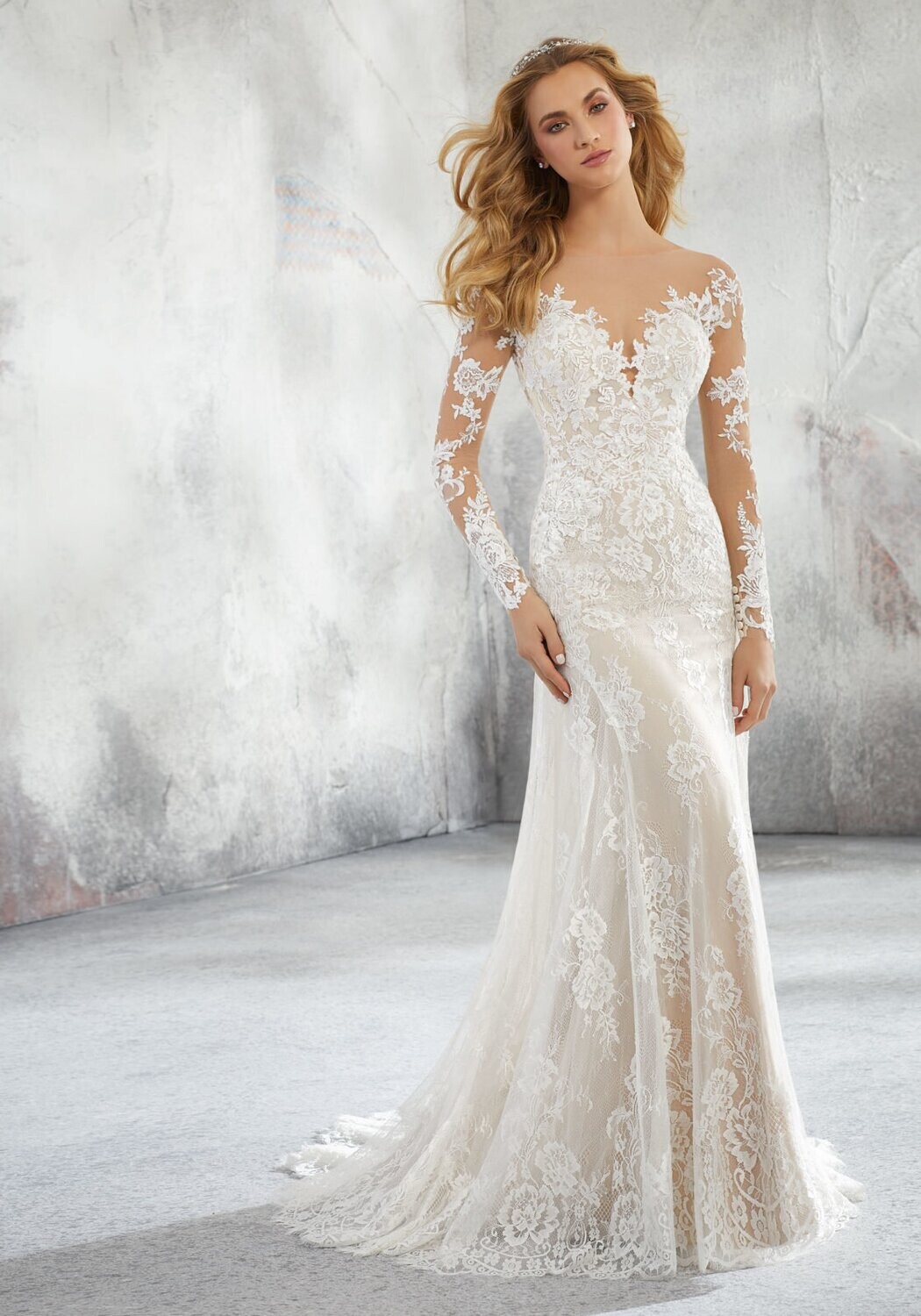 Morilee Dress 8276 Lorraine Ivory/Almond Size 10
