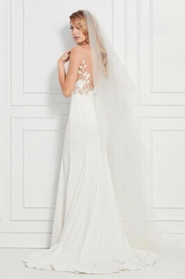 Wtoo by Watters Dress 12701 Rylan Ivory Size 10