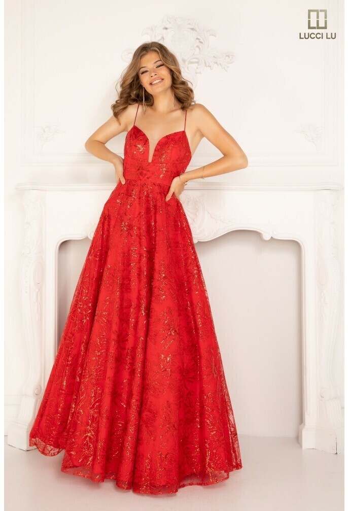 Lucci Lu Dress 1084 Red Size 0