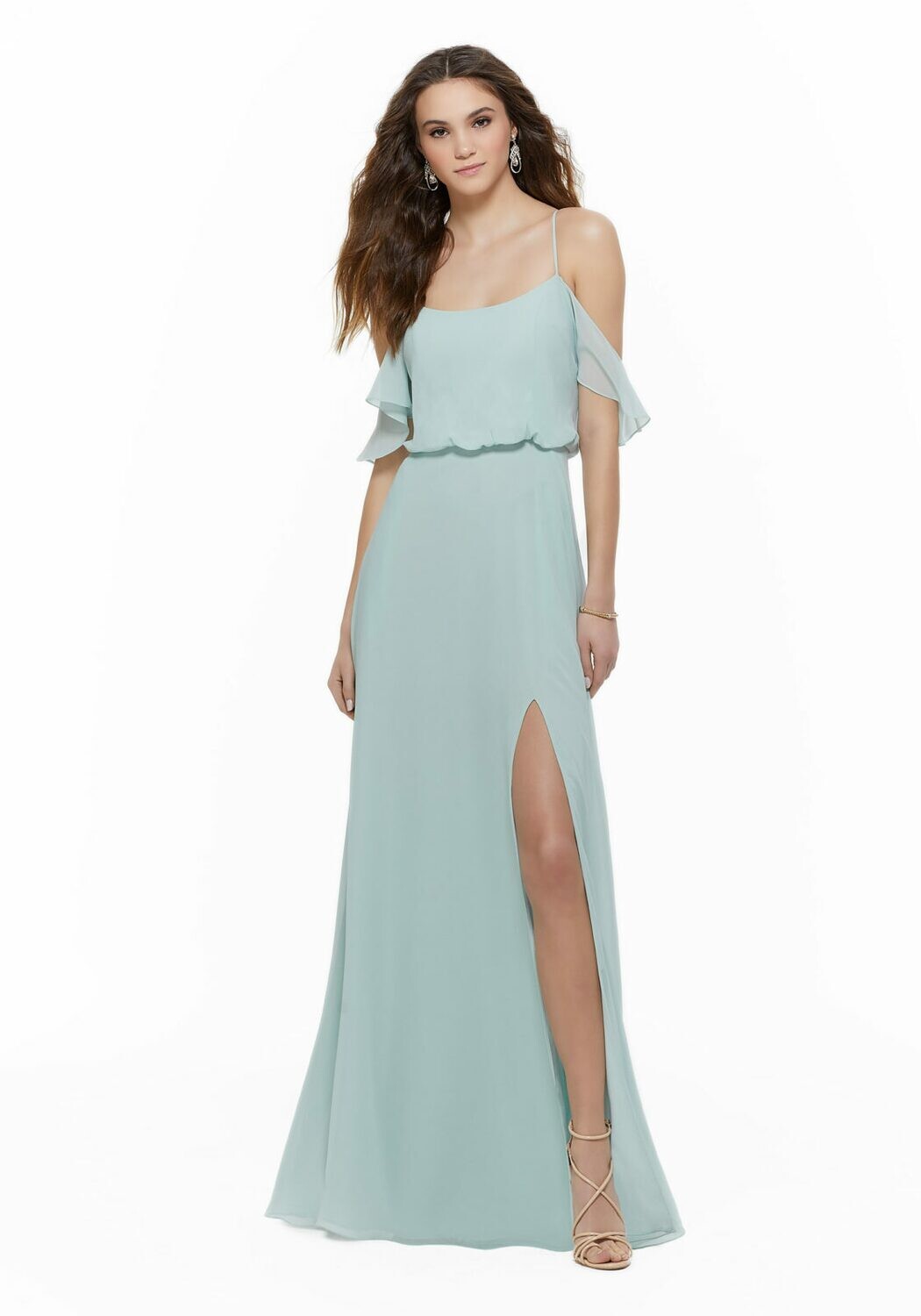 Morilee Bridesmaid Dress 21635 Sea Glass Size 14