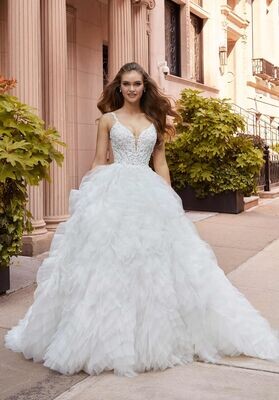 Morilee Dress 2525 Juanita Ivory/Honey Size 14