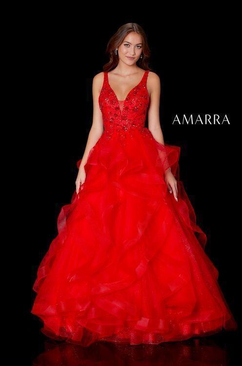 Amarra Dress 87334 Red Size 0,2