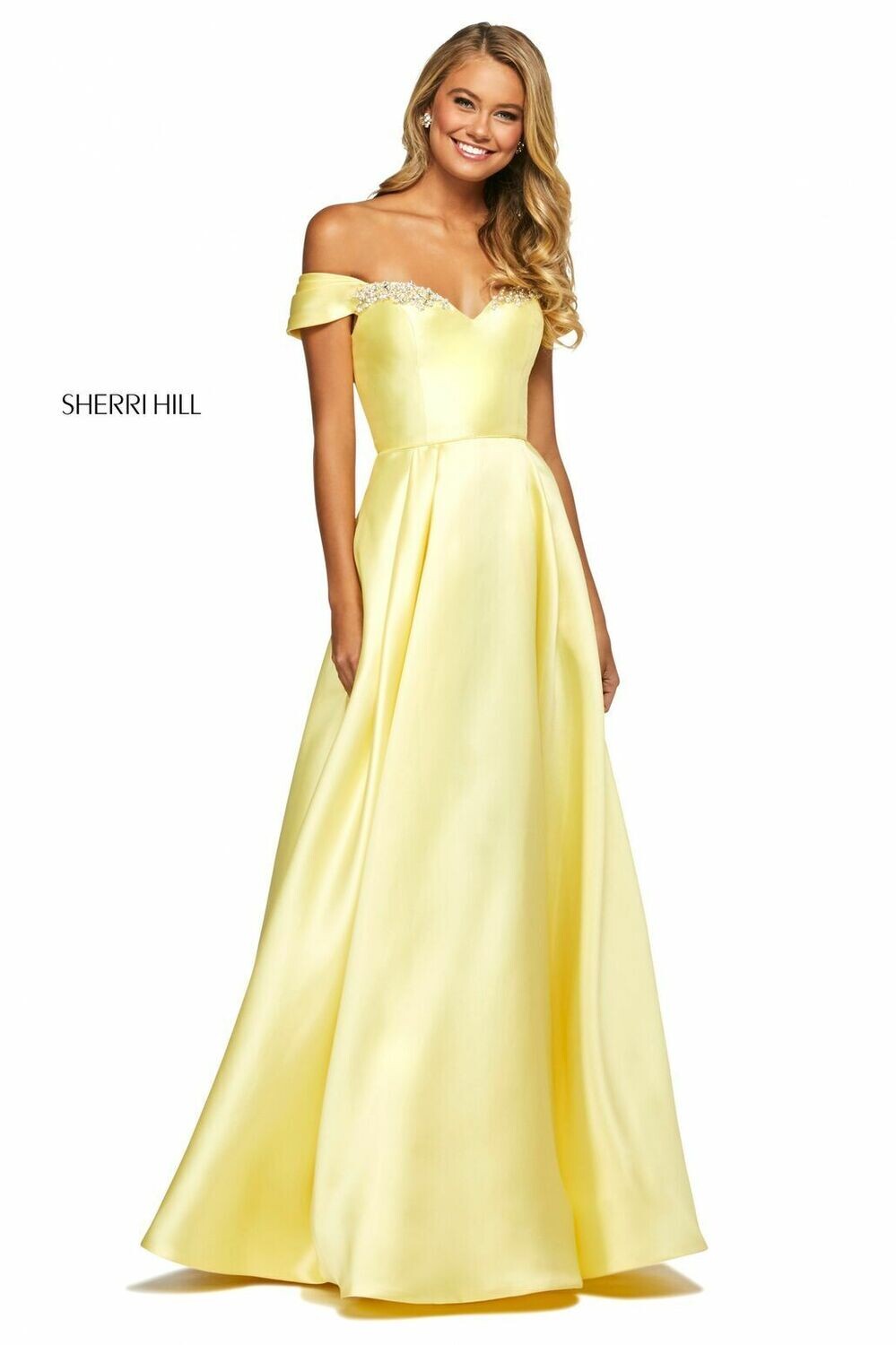 Sherri Hill Dress 53399 Yellow Size 8