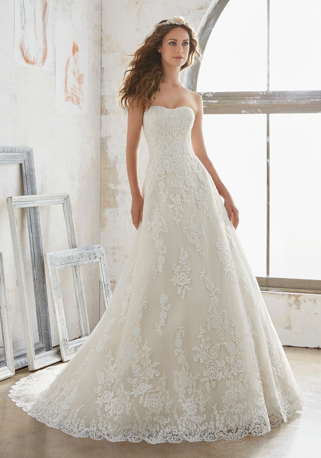 Morilee Dress 5502 Ivory/Champagne Size 10