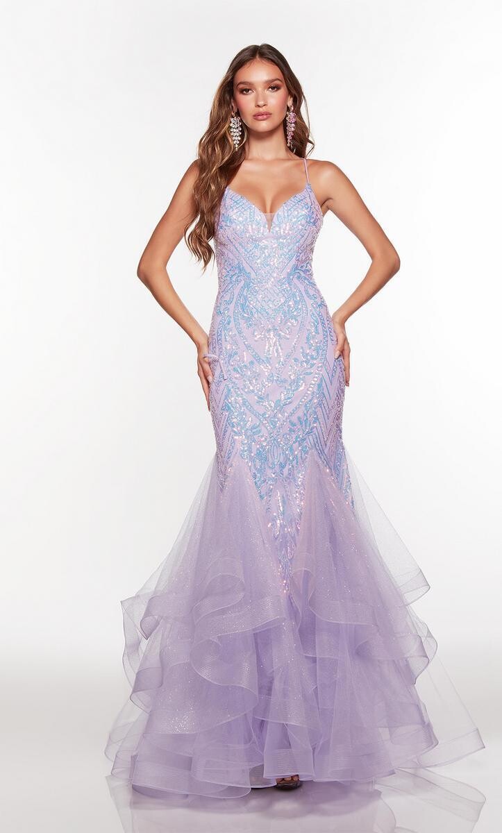 Alyce Paris Dress 61404 Royal/Gold Size 4