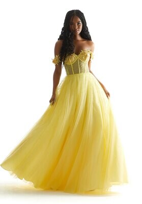 Morilee Prom Dress 49075 Yellow Size 2,10