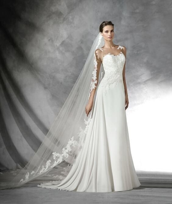 Pronovias Dress Pradal White Size 10