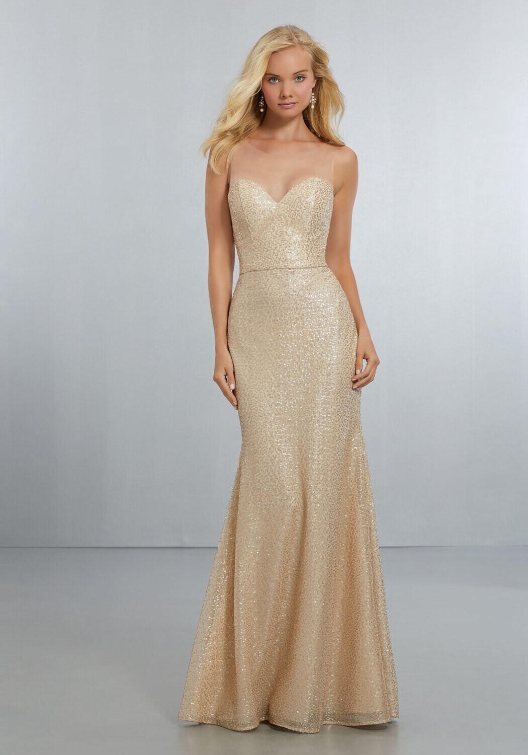 Morilee Bridesmaid Dress 21560 Gold Size 6