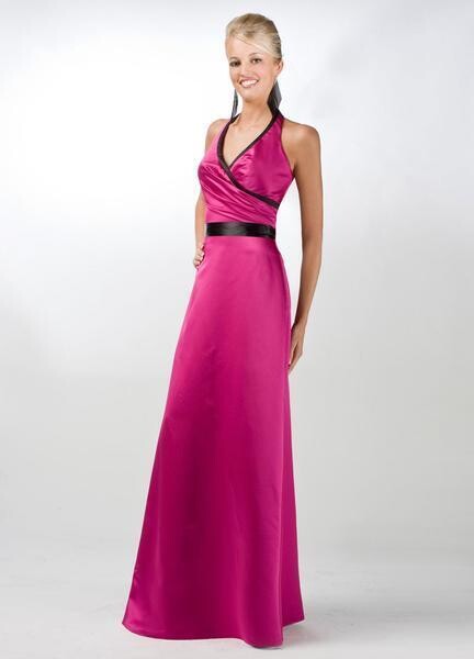 Da Vinci Bridesmaid Dress 9240 Violet/Black Size 12