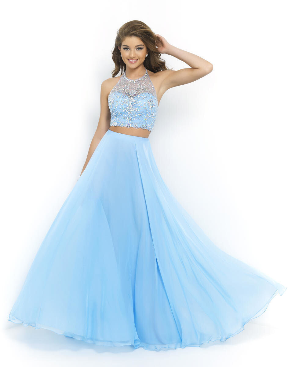 Blush Dress 9935 Powder Blue Size 10