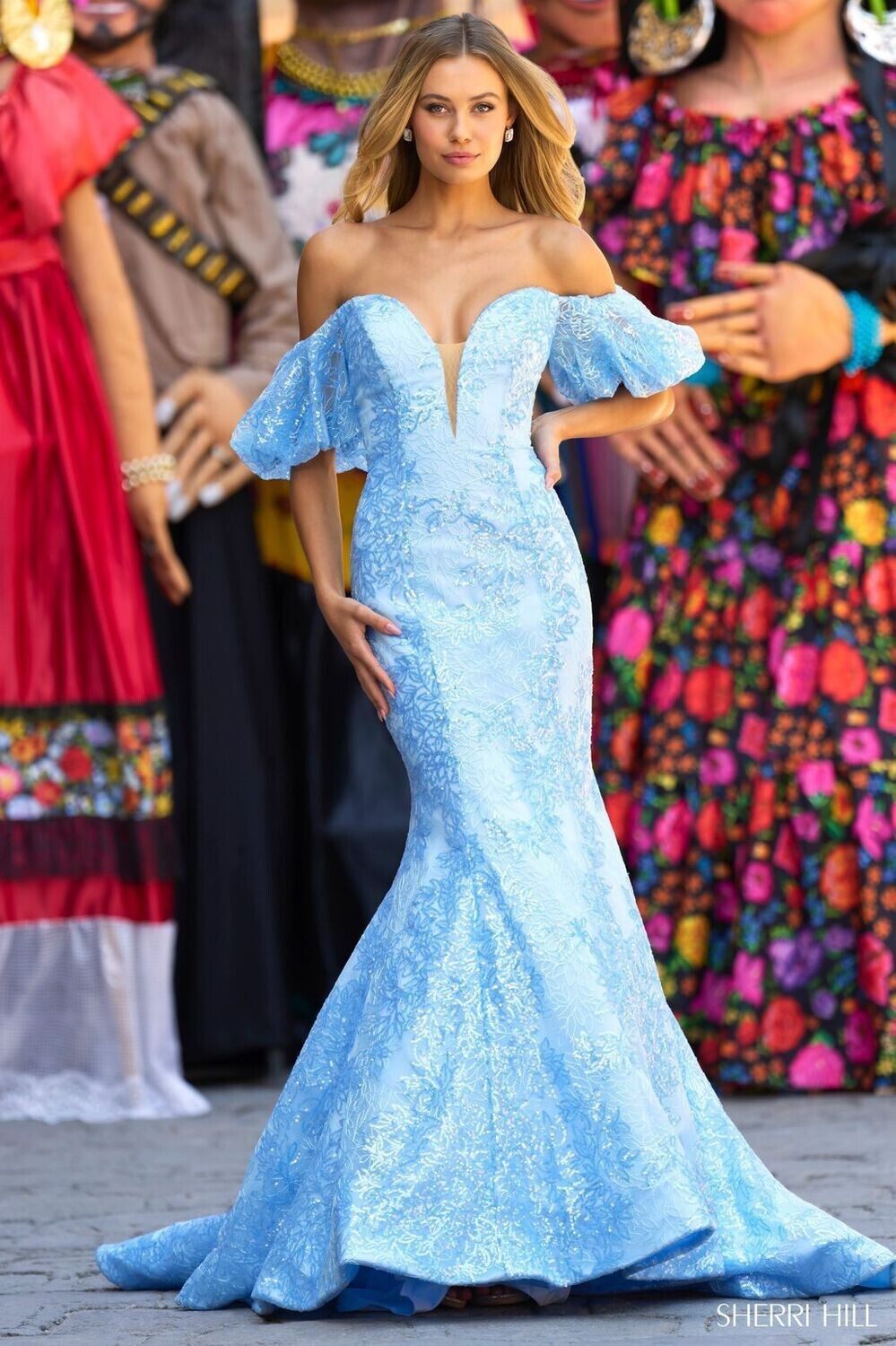 Sherri Hill Dress 55326 Black Size 0