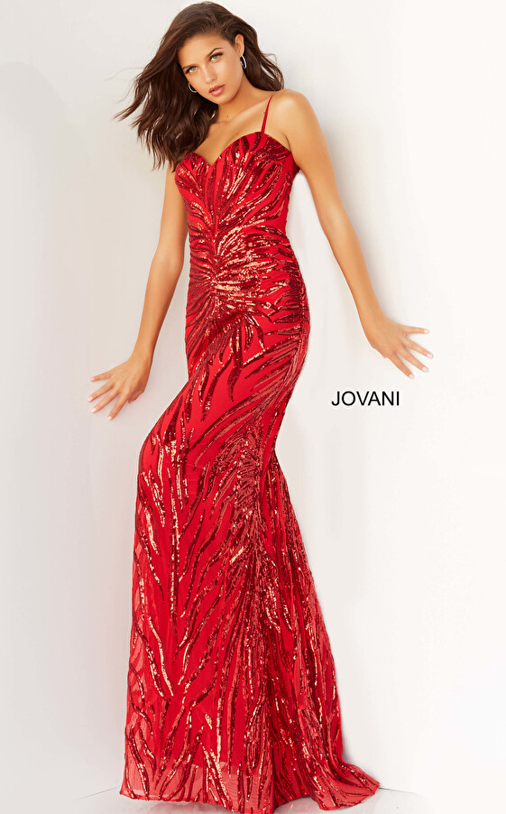 Jovani Dress 08481 Red Size 10