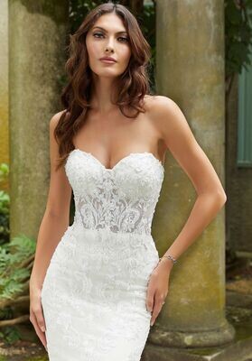 Morilee Dress 5948 Drea Ivory/Champagne/Honey Size 12