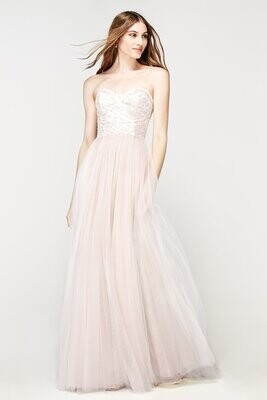 Willowby by Watters Dress 56724 Rorain Porcelain/Pink Size 8