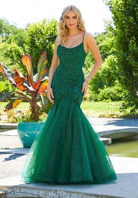 Morilee Prom Dress 47062 Emerald Size 14