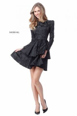Sherri Hill Short Dress 50617 Black Size 8