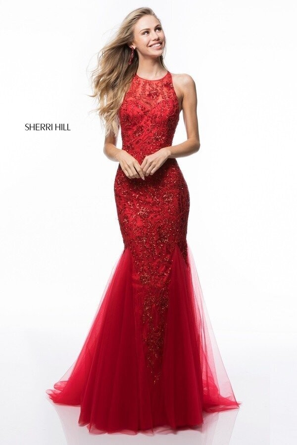 Sherri Hill Dress 51939 Red Size 8