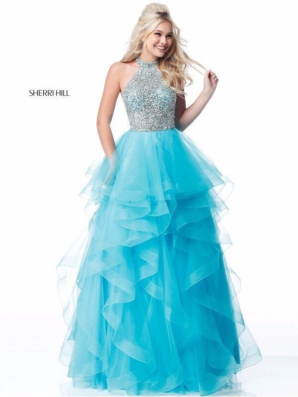 Sherri Hill Dress 51762 Blue Size 6