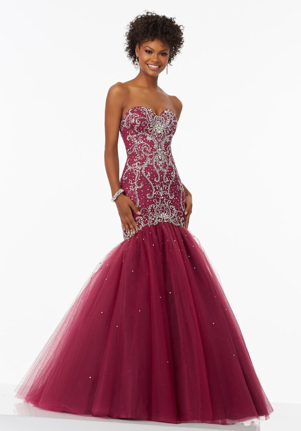 Morilee Prom Dress 99132 Black Cherry Size 12,22