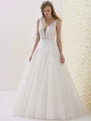 Pronovias Dress Estibaliz Off White/Crystal Size 14