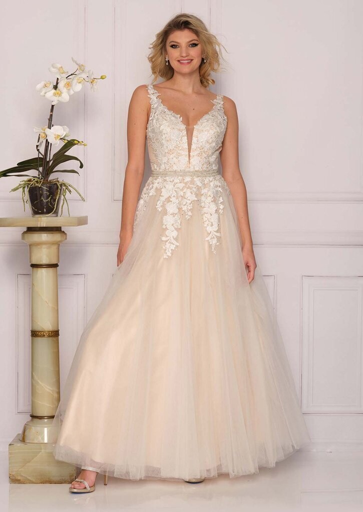 Dave &amp; Johnny Dress 10246 Ivory Size 18W