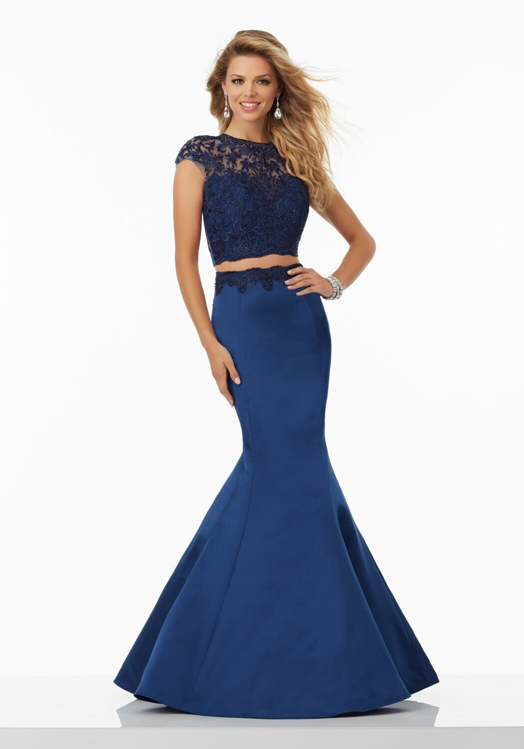 Morilee Prom Dress 99080 Navy Size 10