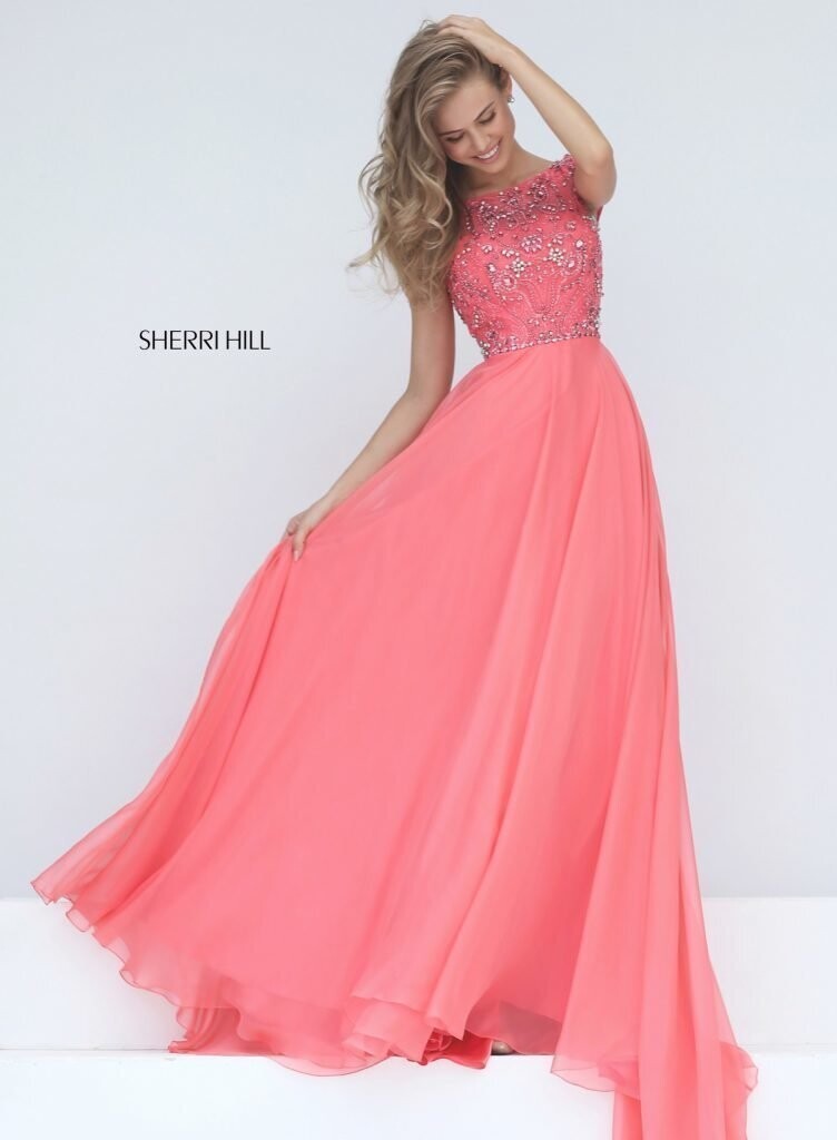 Sherri Hill Dress 50849 Coral Size 18