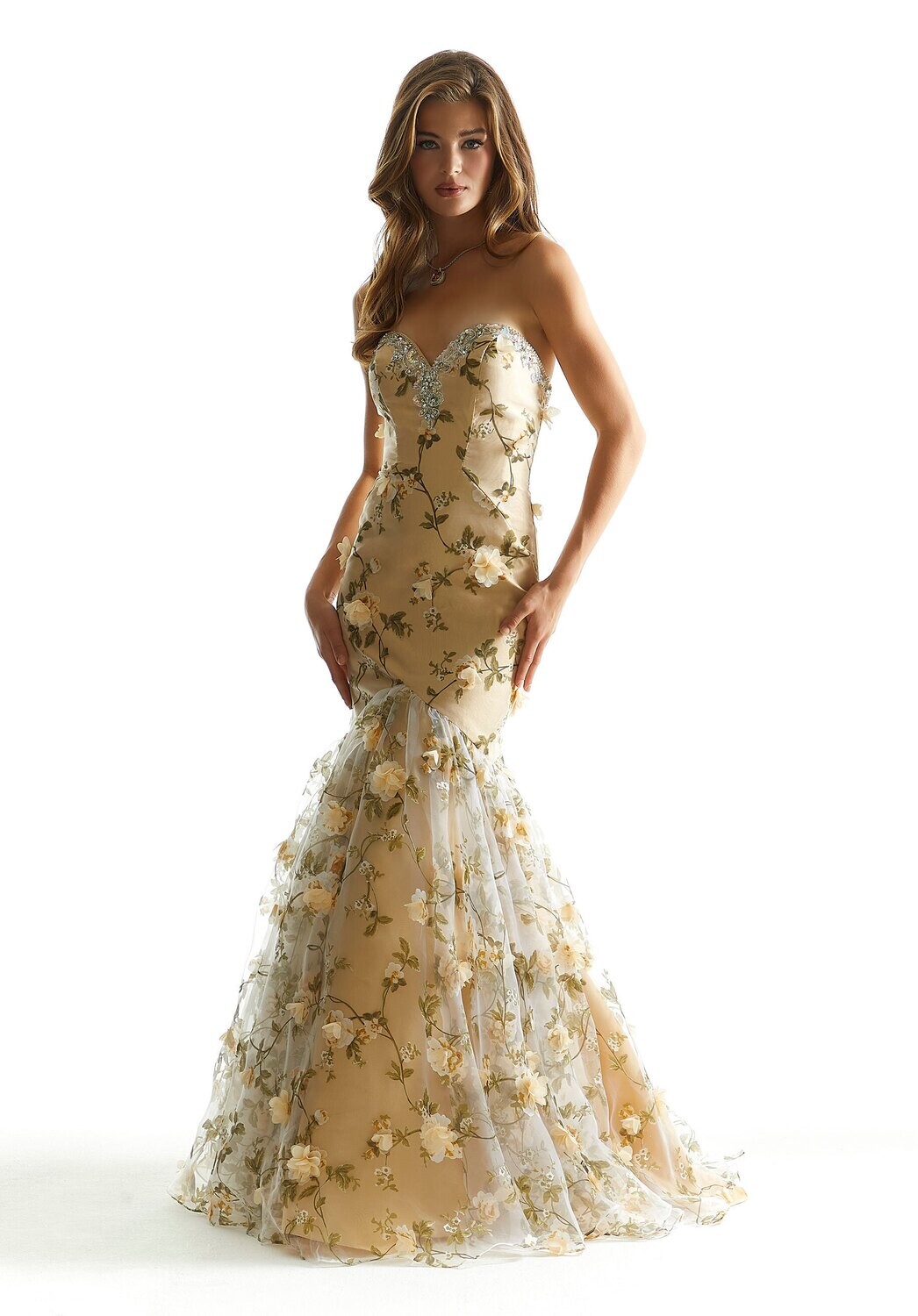 Morilee Prom Dress 49067 Champagne Size 2,6