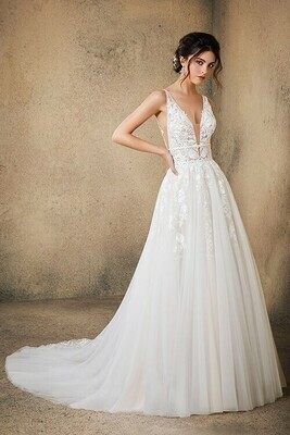 Morilee Dress 5763 Rosa Ivory/Champagne Size 10