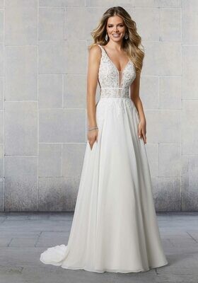 Morilee Dress 6927 Shiloh Ivory Size 10