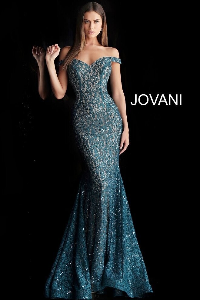 Jovani Dress 64521 Peacock Size 14