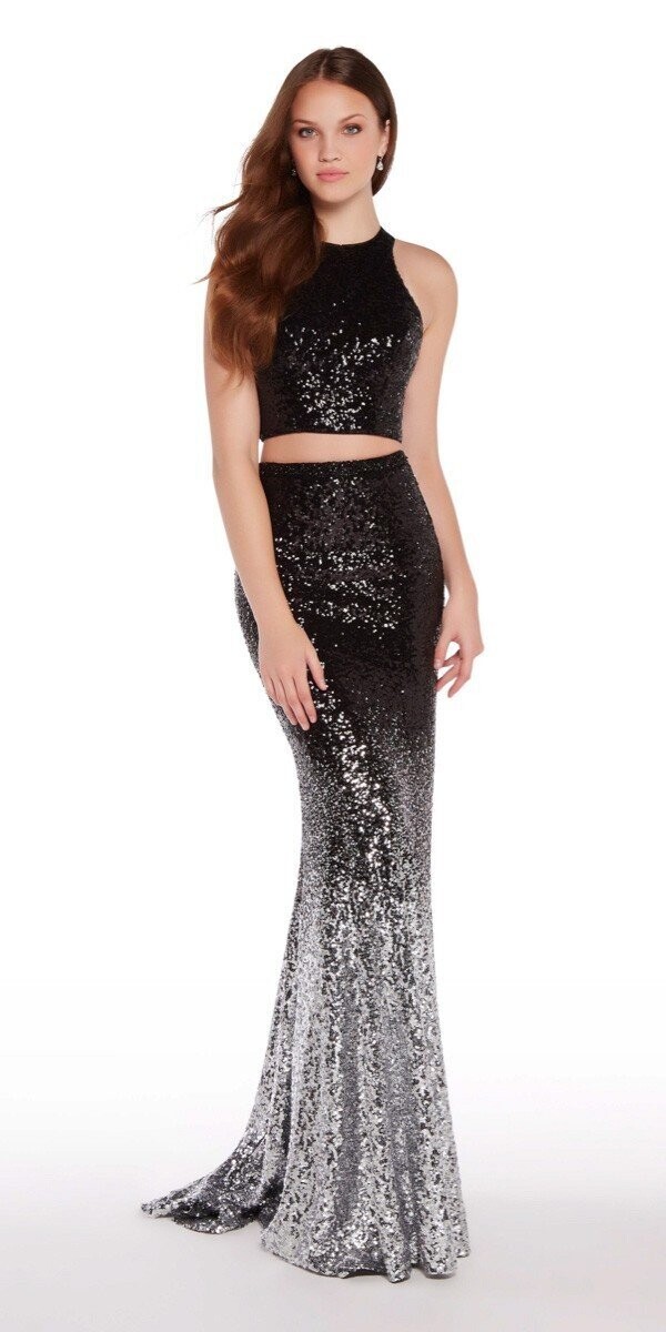 Alyce Paris Dress 60031 Black/Silver Size 10