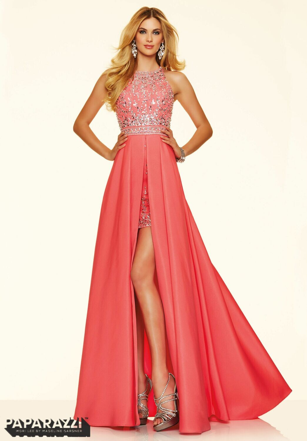 Morilee Prom Dress 98001 Coral Size 10