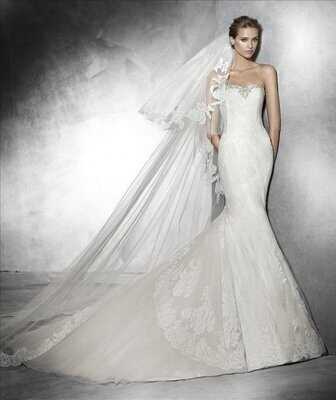 Pronovias Dress Pruda White Size 14