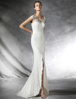 Pronovias Dress Preta White Size 14