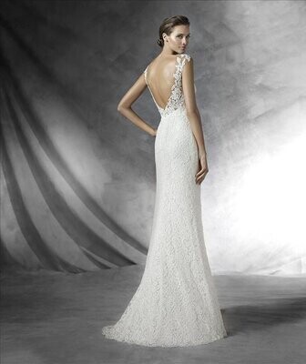 Pronovias Dress Preta White Size 14
