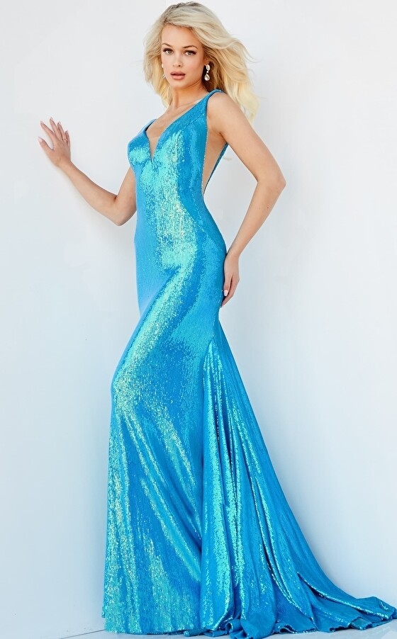 Jovani Dress 09113 Iridescent Royal Size 4