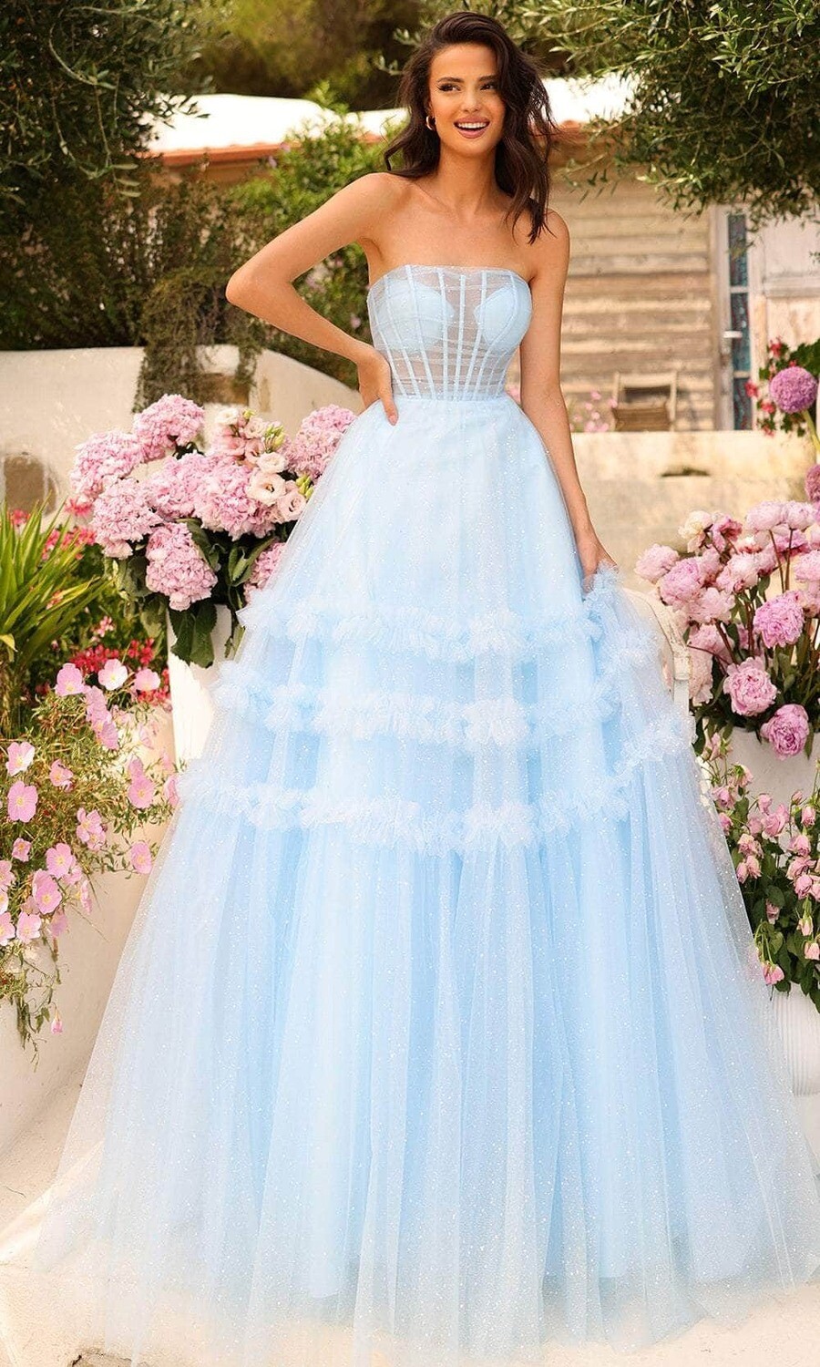 Amarra Dress 88794 Light Blue Size 8