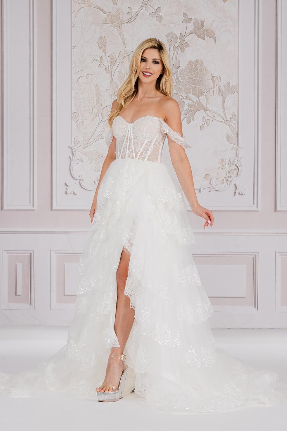 Amelia Couture Dress TM1012 White Size 0-10