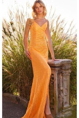 JVN by Jovani Dress JVN23374 Orange Size 2