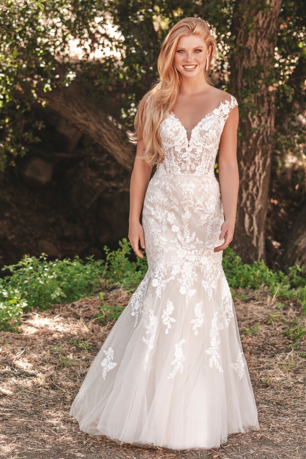 Allure Romance Dress 3712L Ivory/Nude Size 20