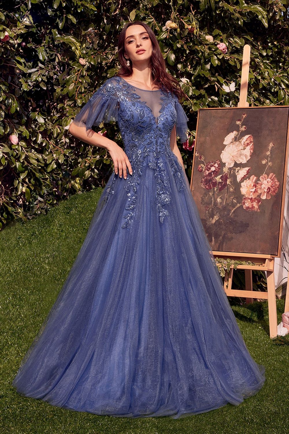 Andrea and Leo MO Dress A1351 Soft Navy Size 12