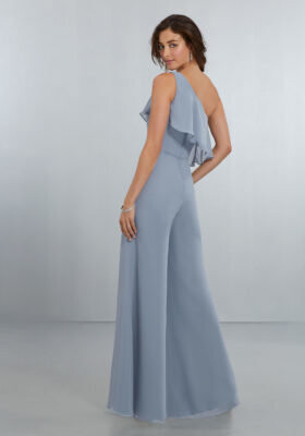 Morilee Bridesmaid Jumpsuit 21574 Dove Size 10