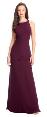 Bill Levkoff Bridesmaid Dress 1554 Wine Size 12